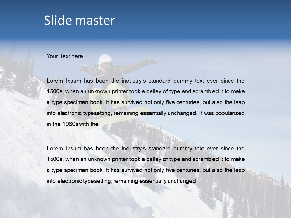 Holiday Blue Sun PowerPoint Template