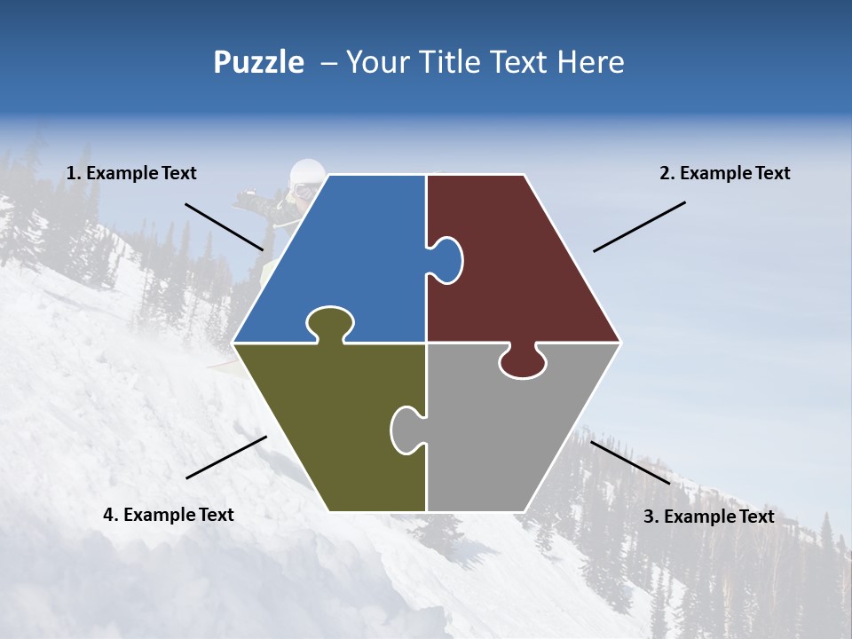 Holiday Blue Sun PowerPoint Template