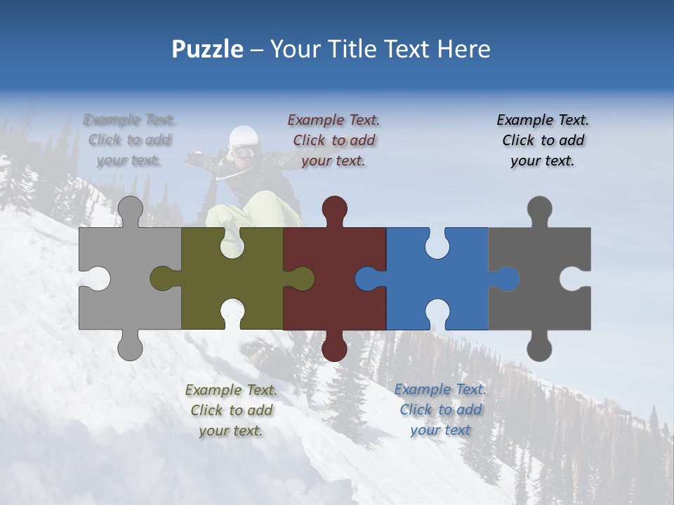 Holiday Blue Sun PowerPoint Template