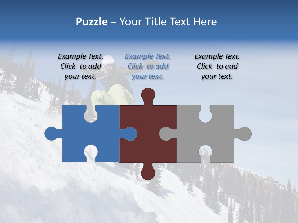 Holiday Blue Sun PowerPoint Template