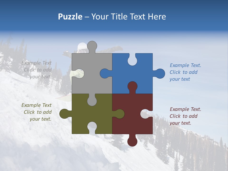 Holiday Blue Sun PowerPoint Template