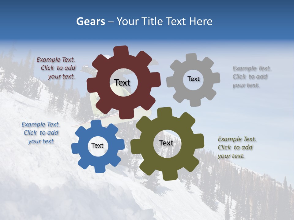 Holiday Blue Sun PowerPoint Template