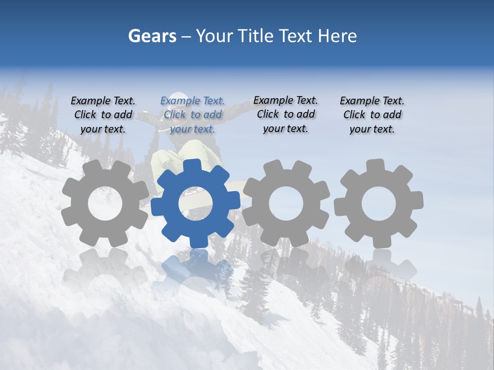 Holiday Blue Sun PowerPoint Template