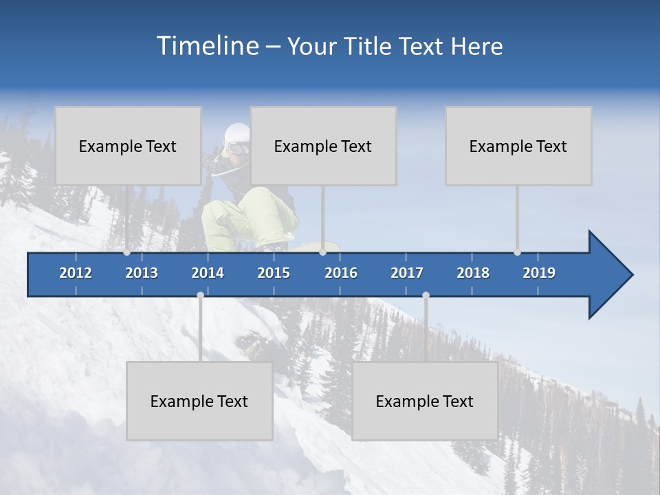 Holiday Blue Sun PowerPoint Template