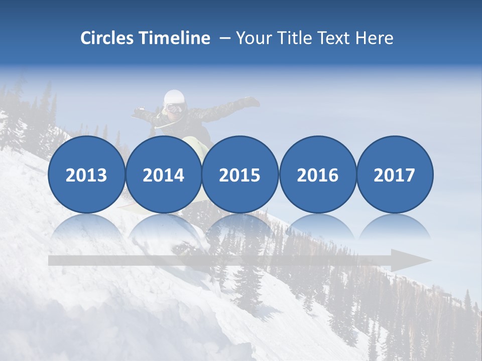 Holiday Blue Sun PowerPoint Template