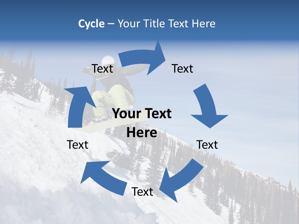 Holiday Blue Sun PowerPoint Template