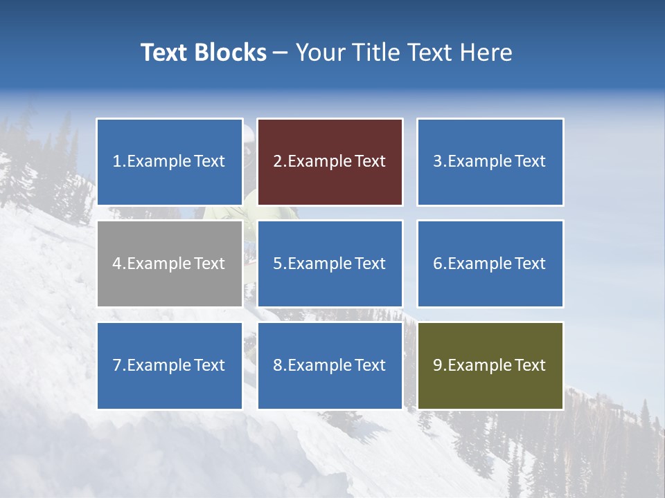 Holiday Blue Sun PowerPoint Template