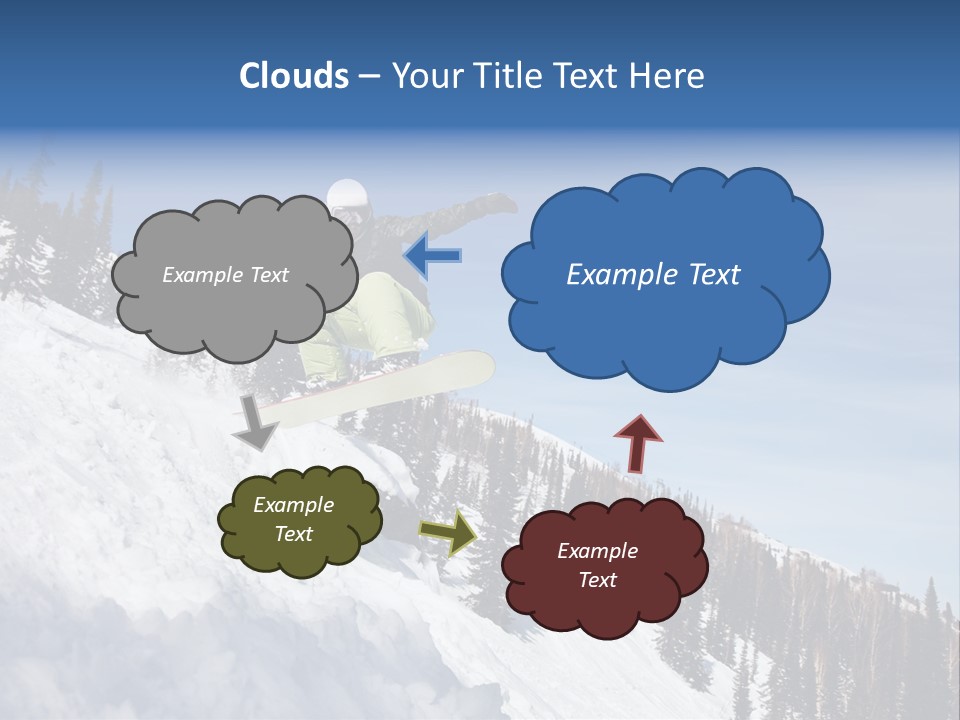 Holiday Blue Sun PowerPoint Template