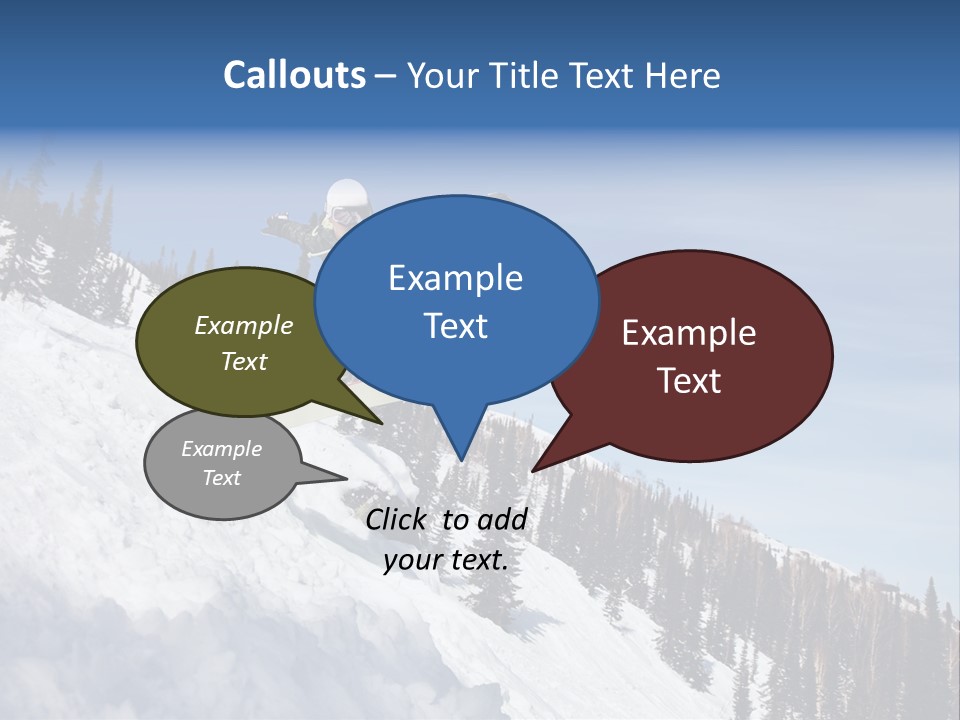 Holiday Blue Sun PowerPoint Template