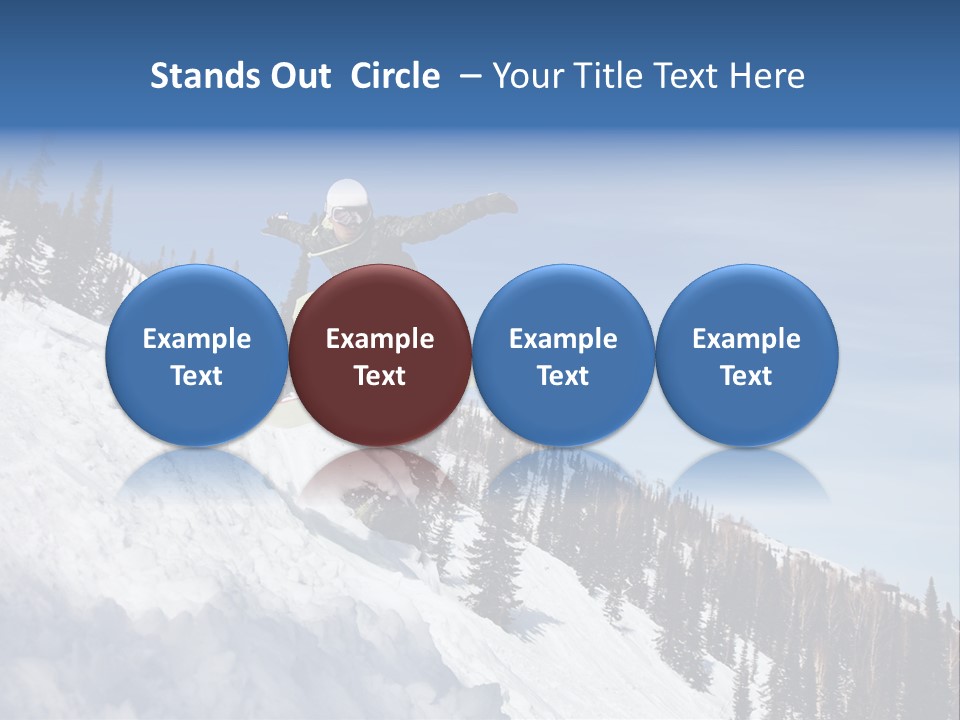 Holiday Blue Sun PowerPoint Template