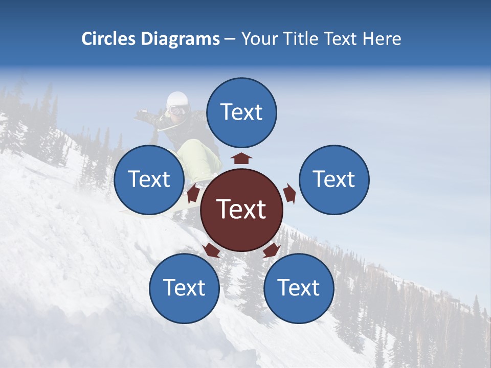 Holiday Blue Sun PowerPoint Template