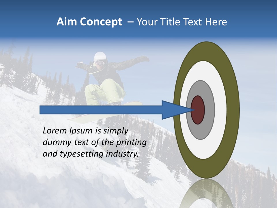 Holiday Blue Sun PowerPoint Template