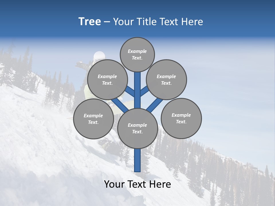 Holiday Blue Sun PowerPoint Template