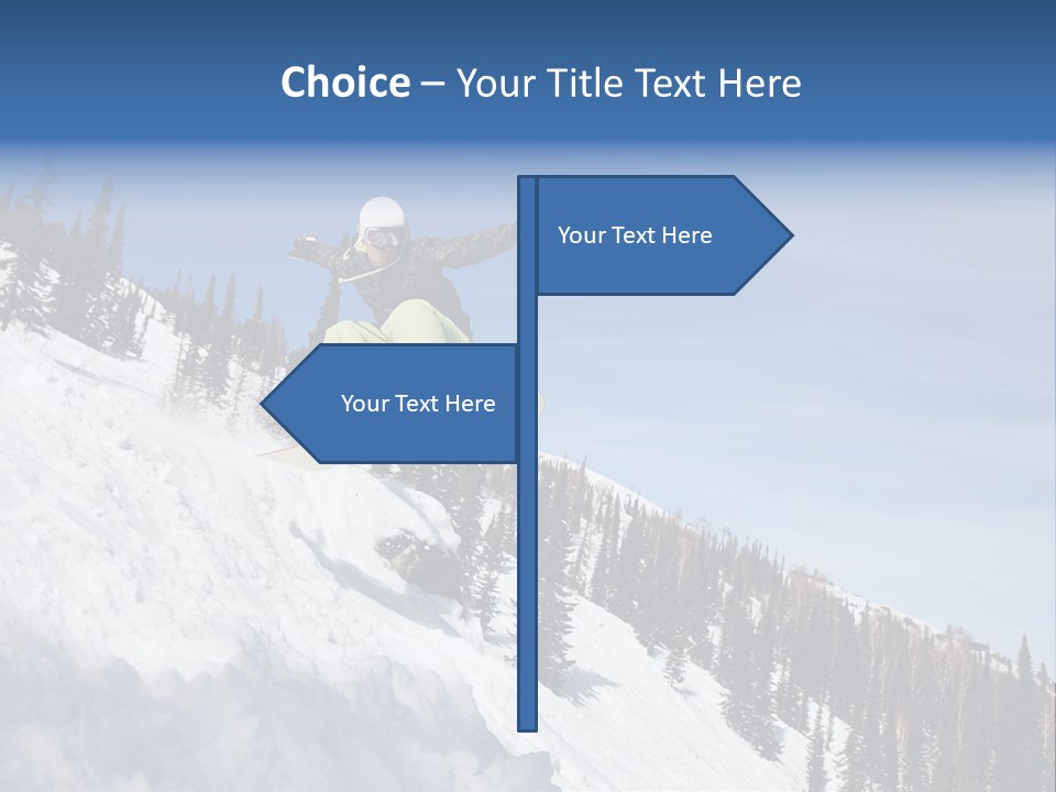 Holiday Blue Sun PowerPoint Template