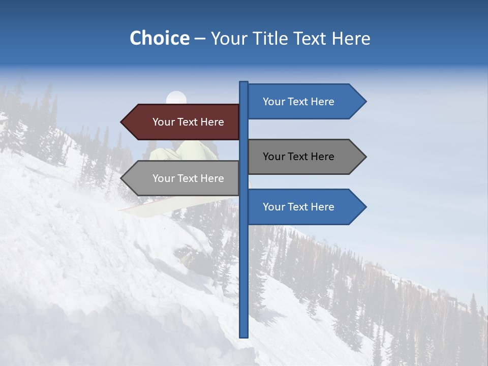 Holiday Blue Sun PowerPoint Template