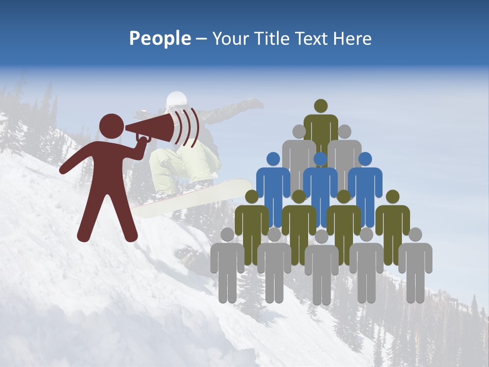 Holiday Blue Sun PowerPoint Template