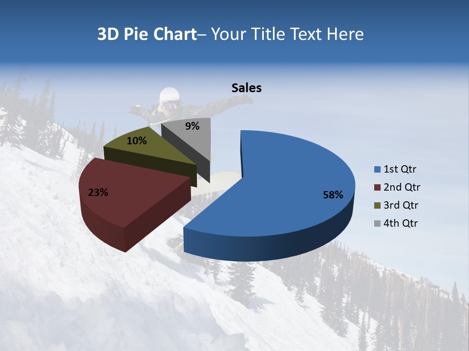 Holiday Blue Sun PowerPoint Template