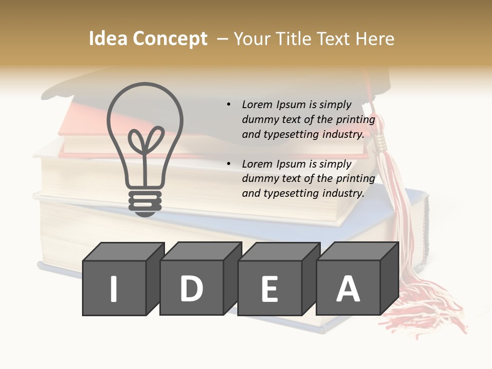 Graduation Accomplished Educate PowerPoint Template