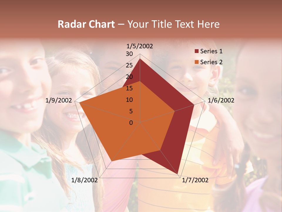 A Group Of Young Children Standing Next To Each Other PowerPoint Template