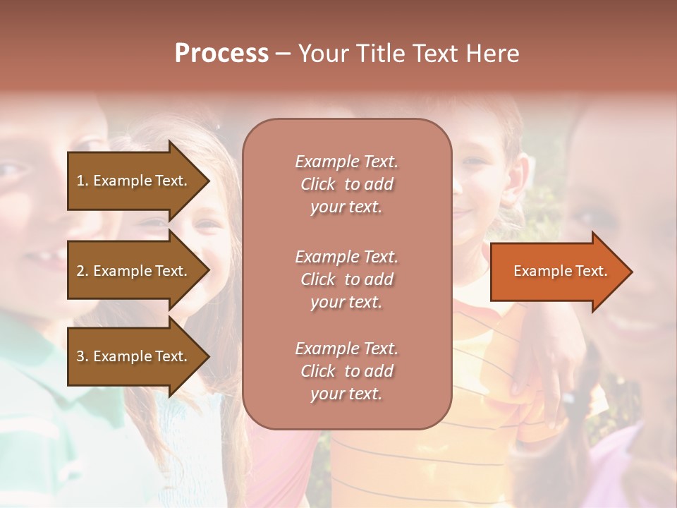 A Group Of Young Children Standing Next To Each Other PowerPoint Template
