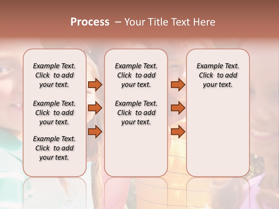 A Group Of Young Children Standing Next To Each Other PowerPoint Template