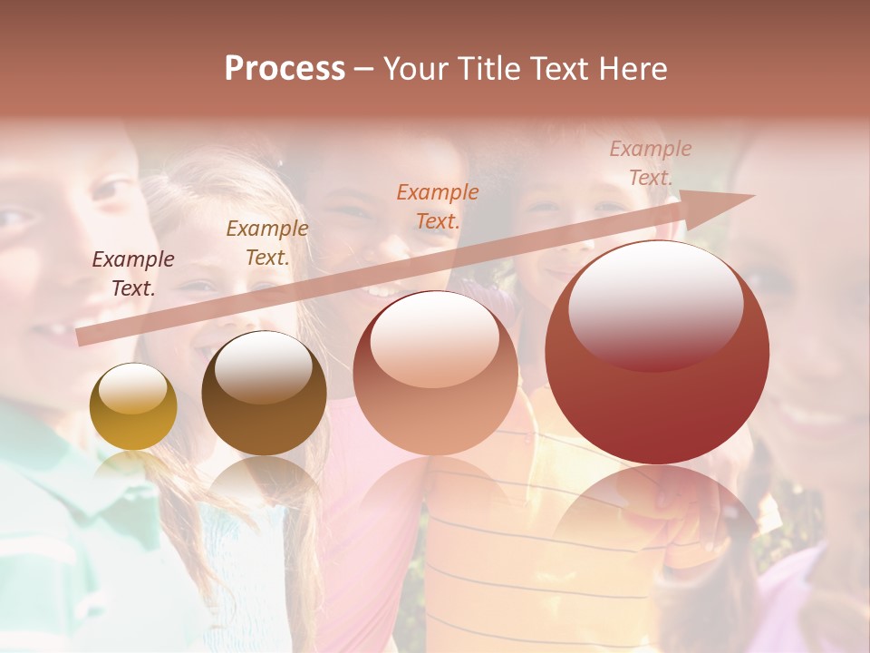 A Group Of Young Children Standing Next To Each Other PowerPoint Template