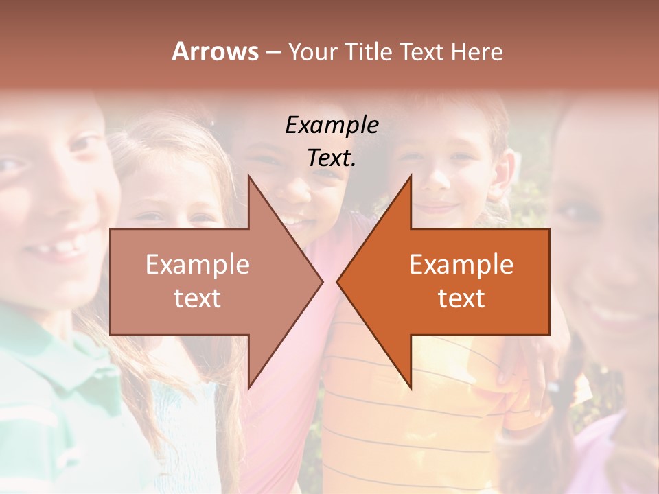 A Group Of Young Children Standing Next To Each Other PowerPoint Template