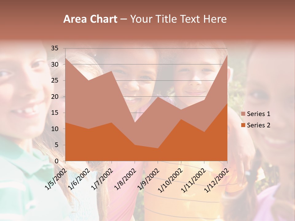 A Group Of Young Children Standing Next To Each Other PowerPoint Template