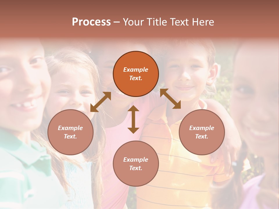 A Group Of Young Children Standing Next To Each Other PowerPoint Template