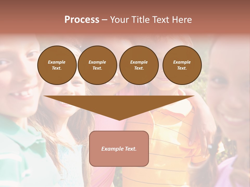 A Group Of Young Children Standing Next To Each Other PowerPoint Template