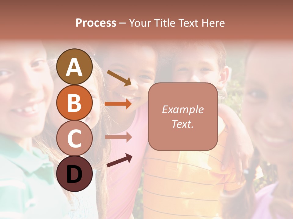 A Group Of Young Children Standing Next To Each Other PowerPoint Template