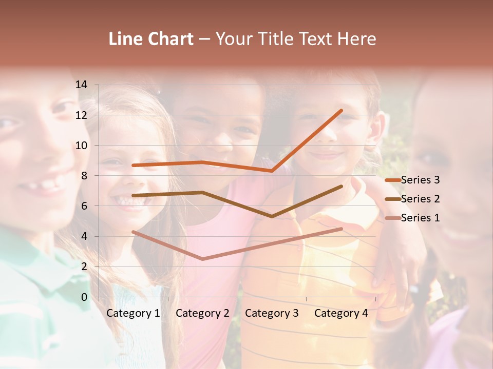 A Group Of Young Children Standing Next To Each Other PowerPoint Template