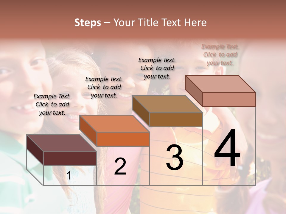 A Group Of Young Children Standing Next To Each Other PowerPoint Template
