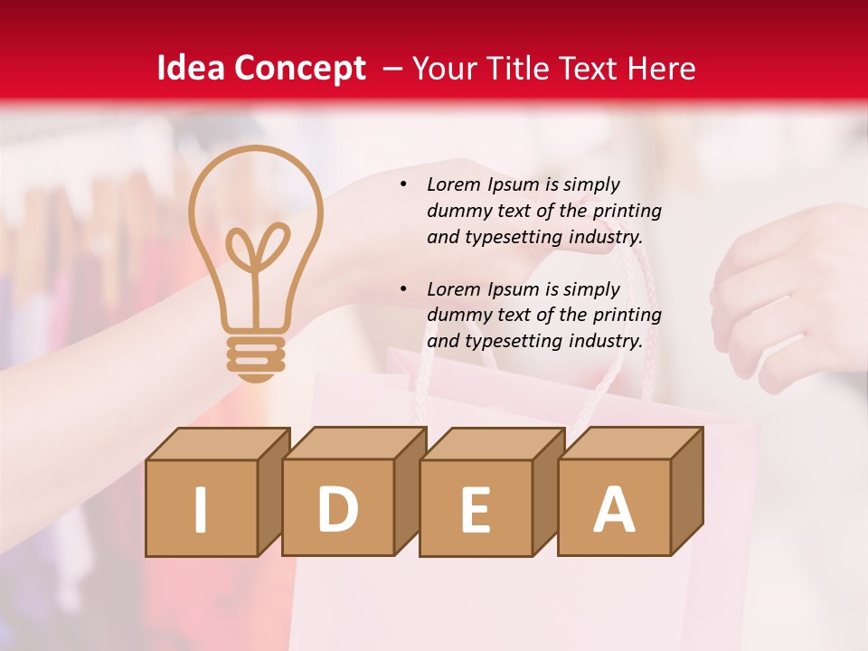 Purse Female Color PowerPoint Template