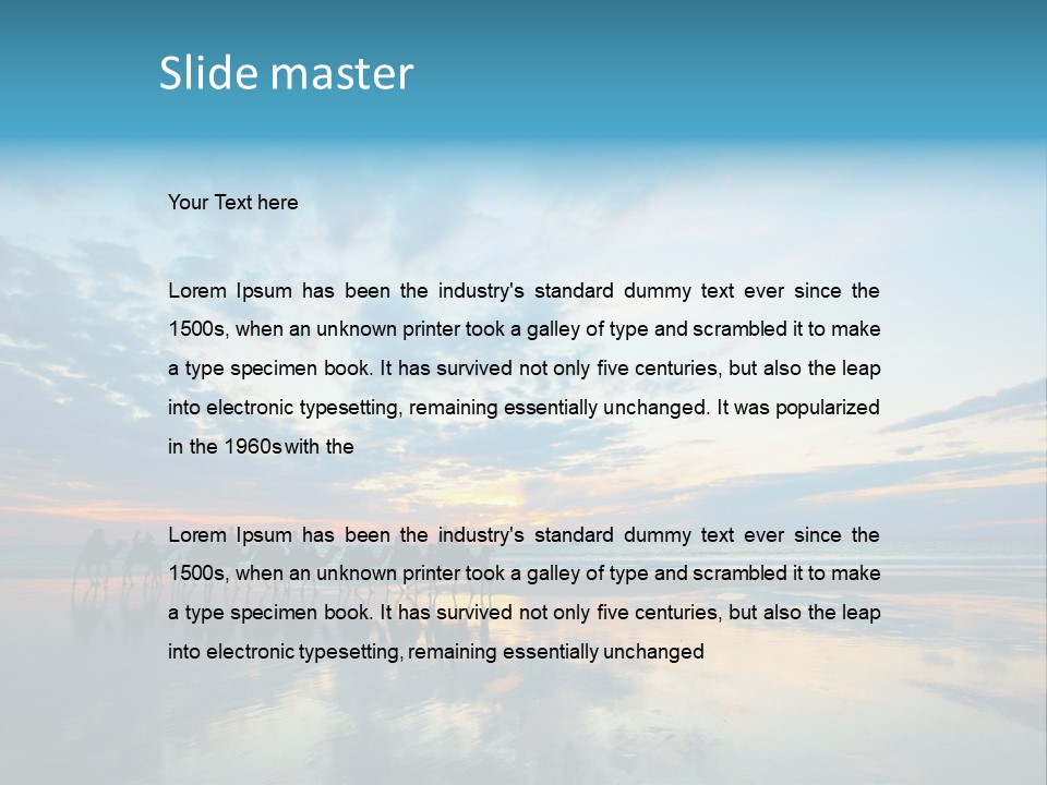 Silhouette Australia Camels PowerPoint Template