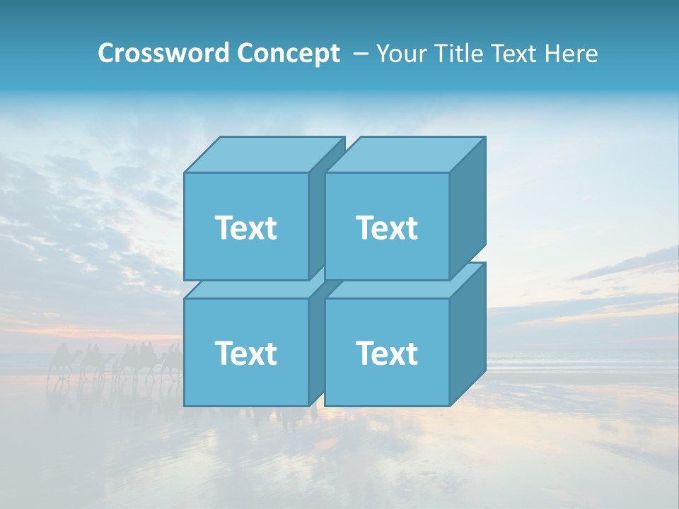 Silhouette Australia Camels PowerPoint Template