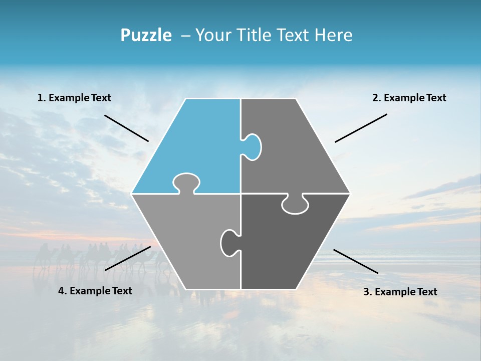 Silhouette Australia Camels PowerPoint Template