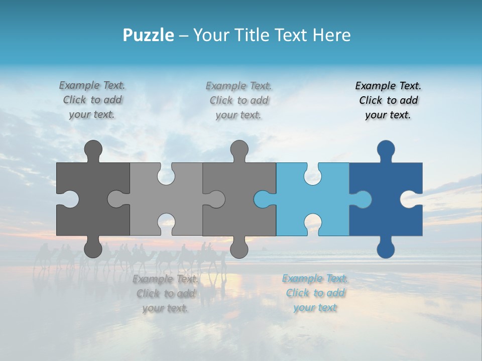 Silhouette Australia Camels PowerPoint Template