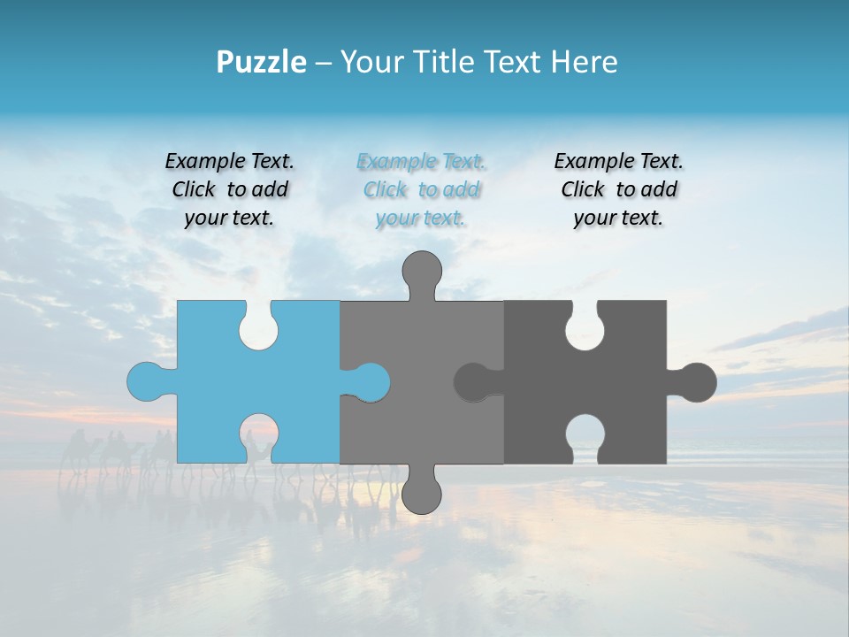 Silhouette Australia Camels PowerPoint Template