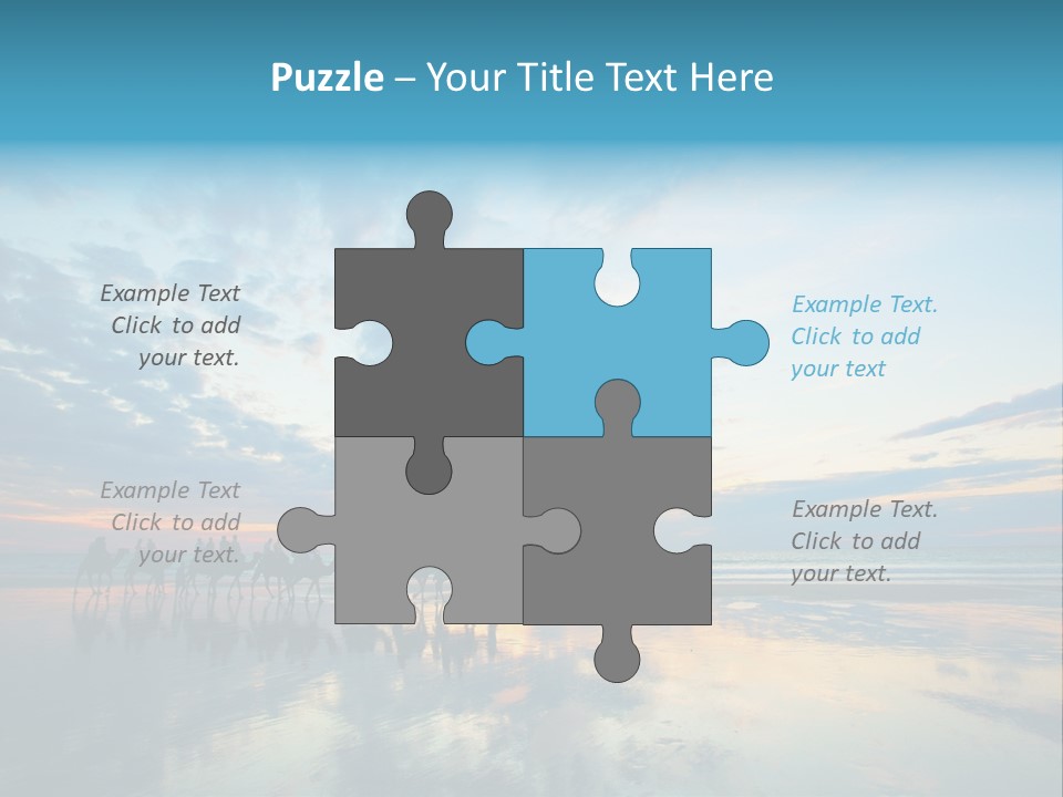 Silhouette Australia Camels PowerPoint Template