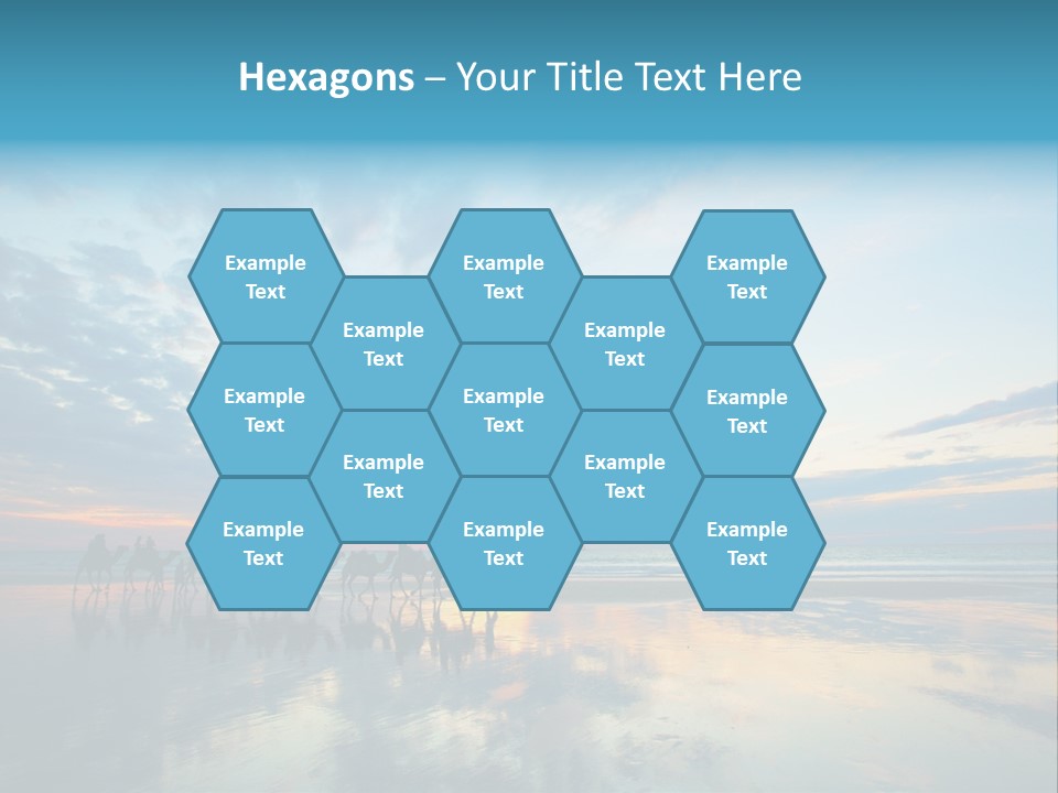 Silhouette Australia Camels PowerPoint Template