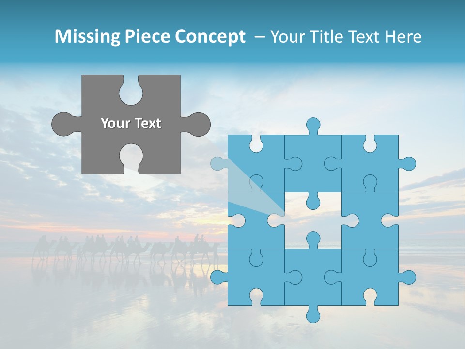 Silhouette Australia Camels PowerPoint Template