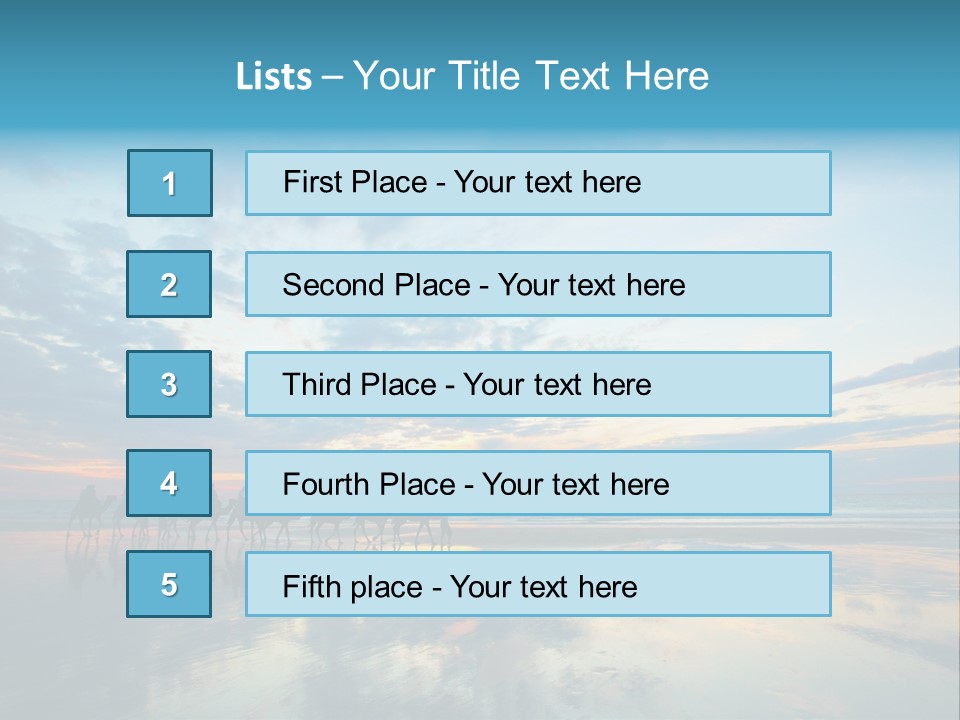 Silhouette Australia Camels PowerPoint Template