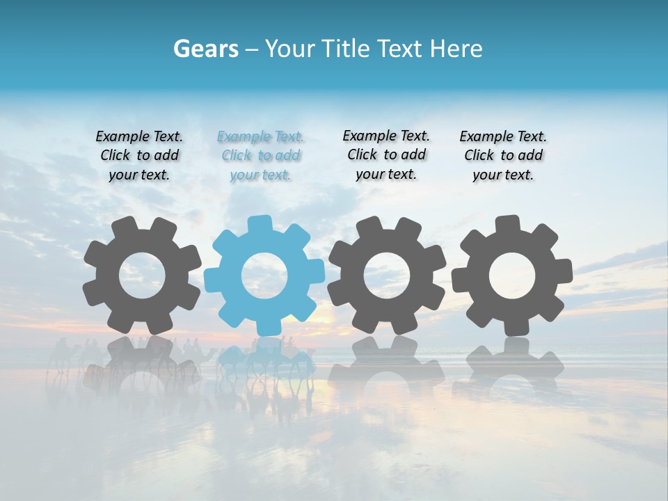 Silhouette Australia Camels PowerPoint Template