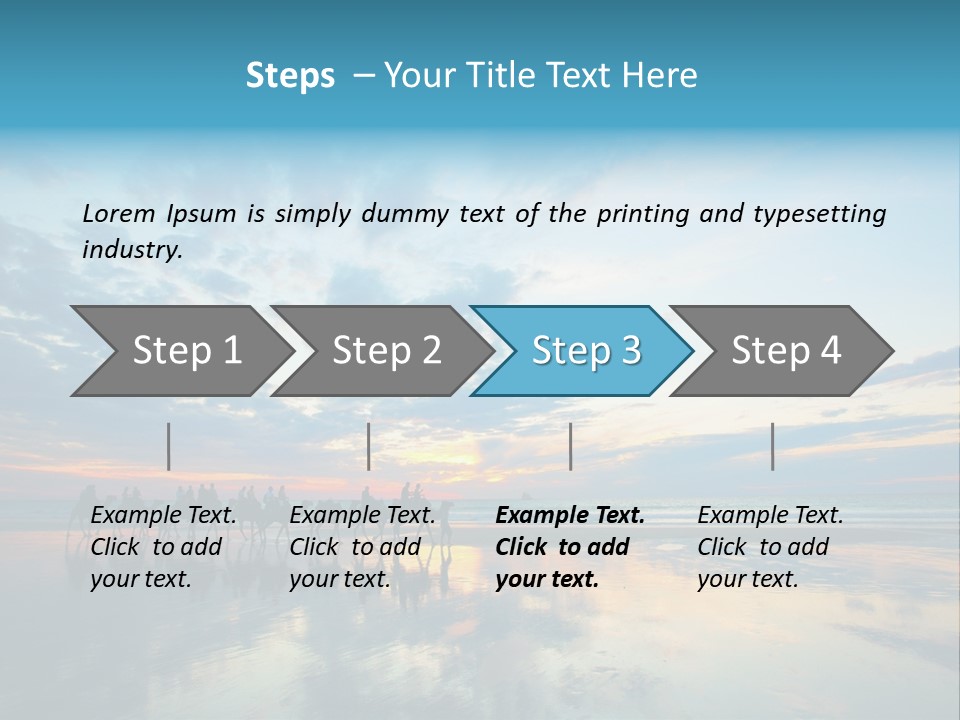 Silhouette Australia Camels PowerPoint Template