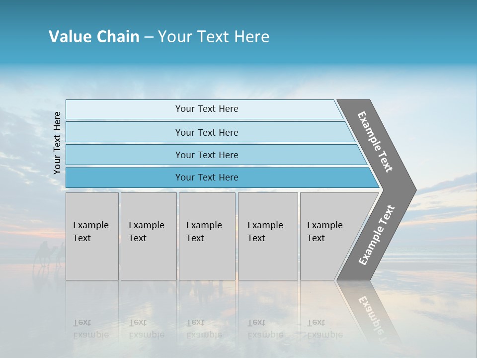 Silhouette Australia Camels PowerPoint Template