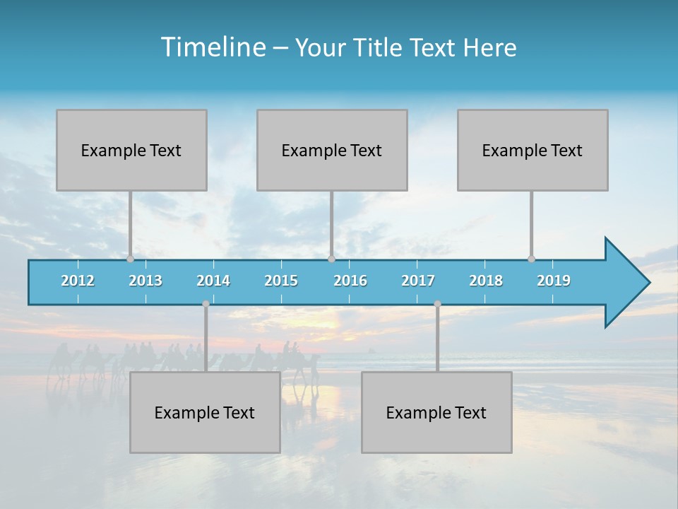 Silhouette Australia Camels PowerPoint Template