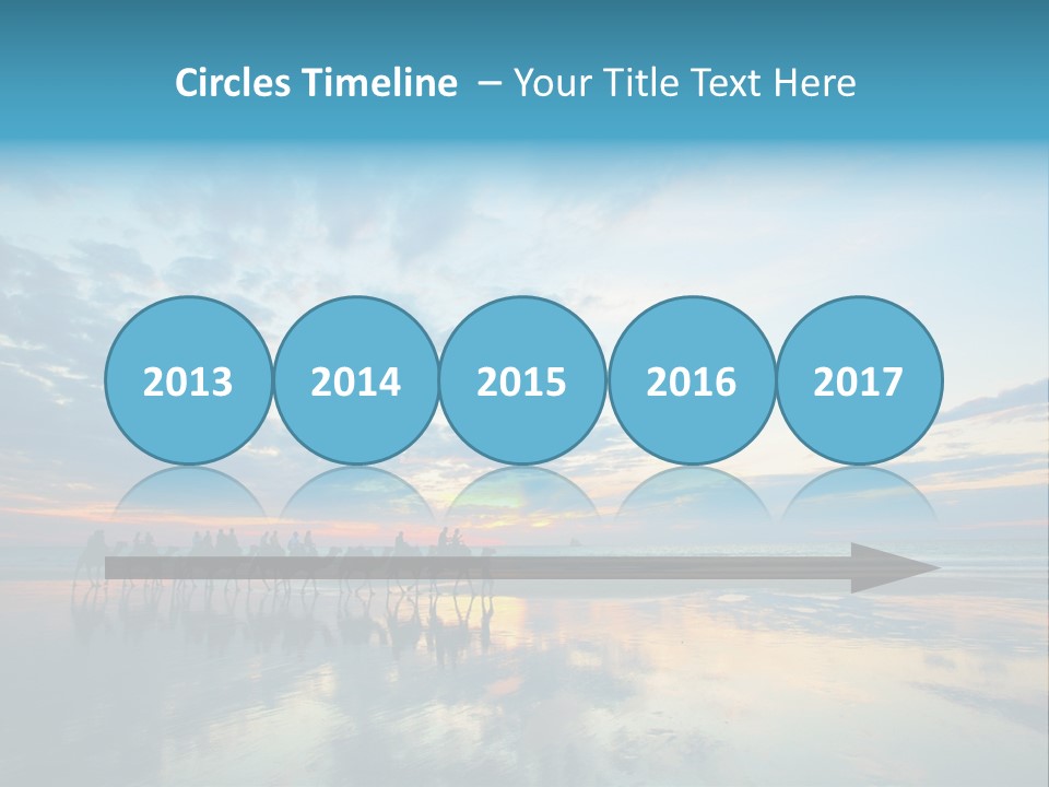 Silhouette Australia Camels PowerPoint Template