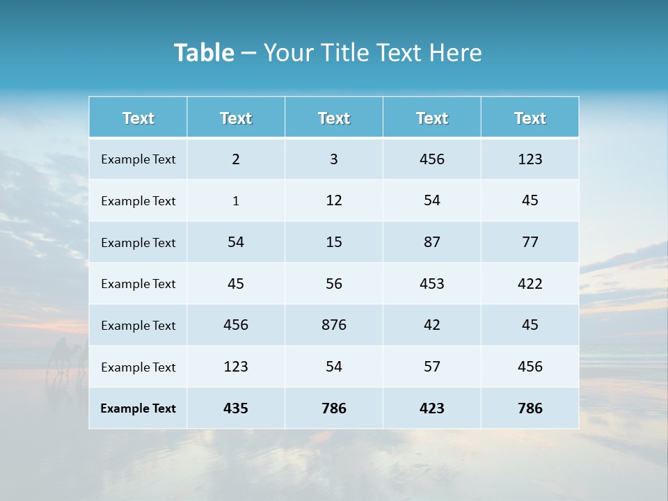 Silhouette Australia Camels PowerPoint Template