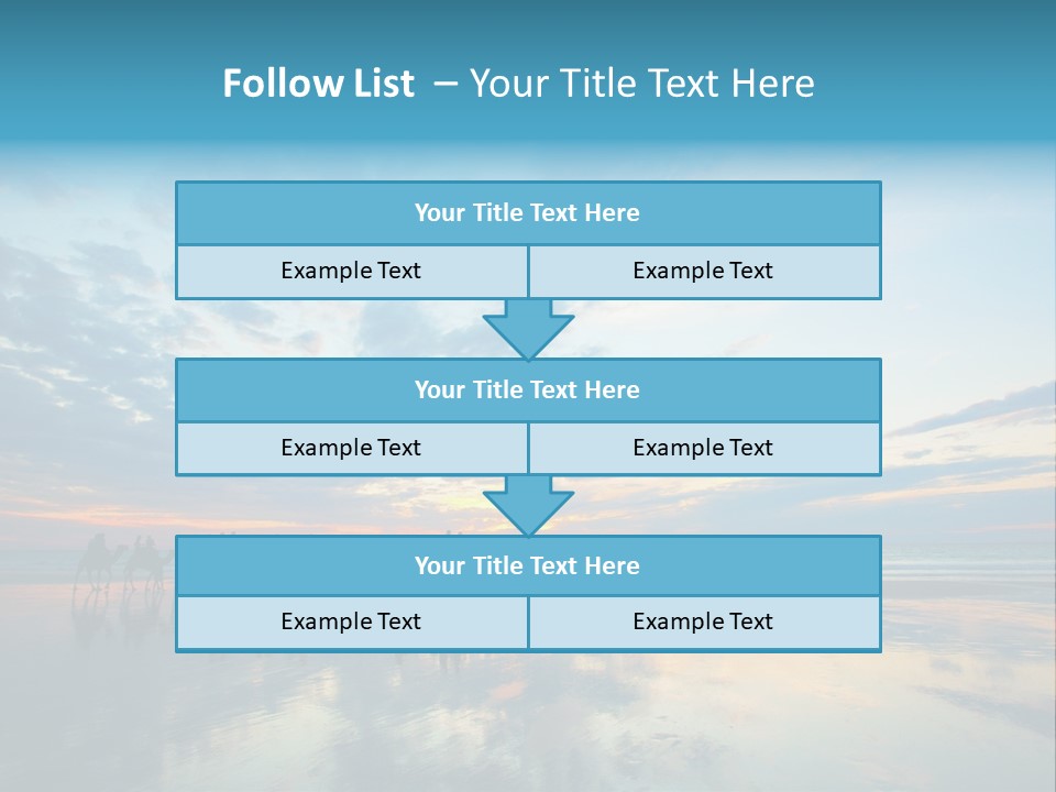 Silhouette Australia Camels PowerPoint Template